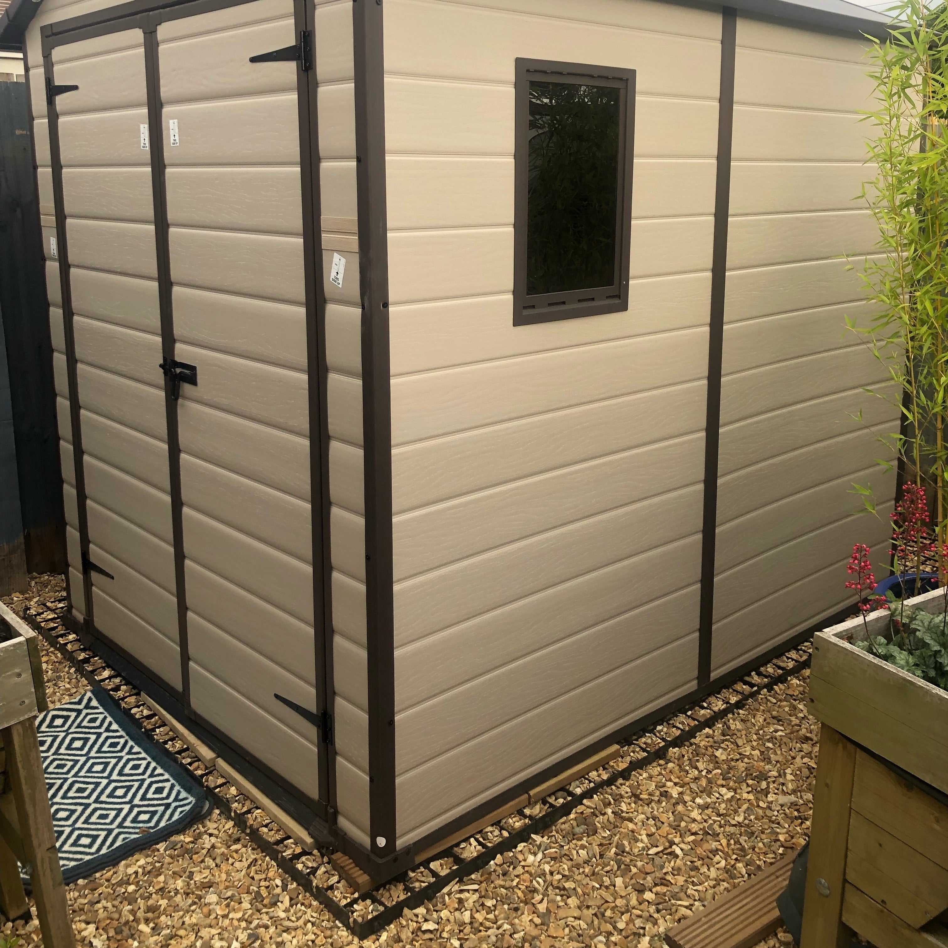 Plastic shed base grid kit
